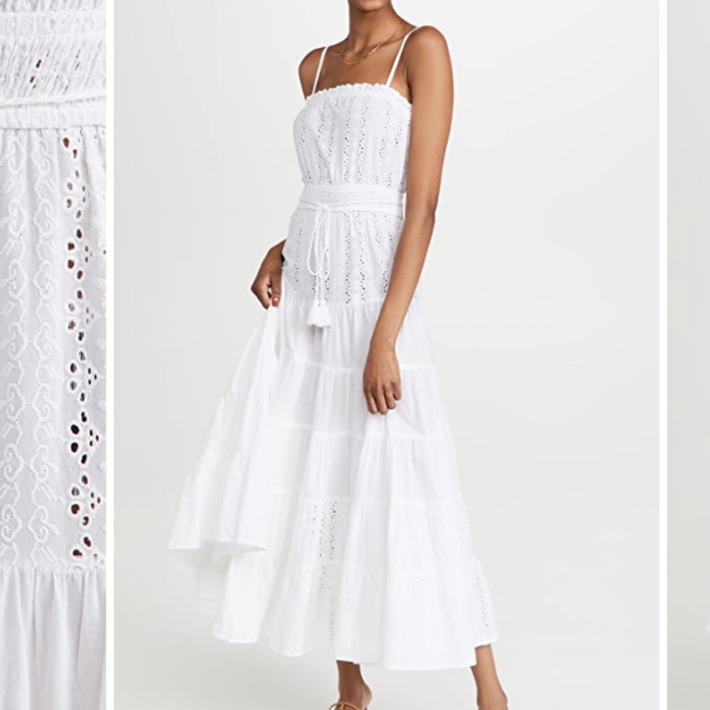 NWT Playa Lucila White Eyelet Maxi Dress